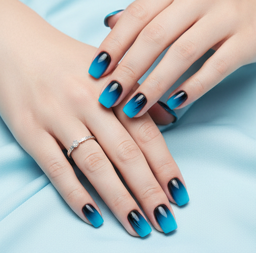 96pcs Short Gradient Press-On Nails Set