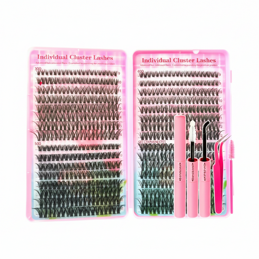 DIY Extension Kit of Individual Cluster Lashes (9-16mm)