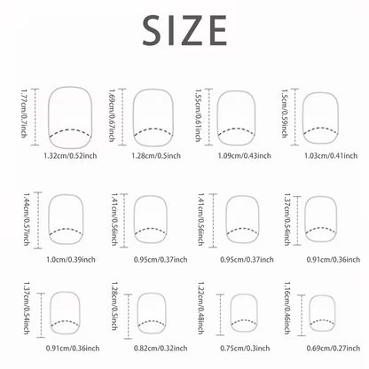 96pcs Short Gradient Press-On Nails Set